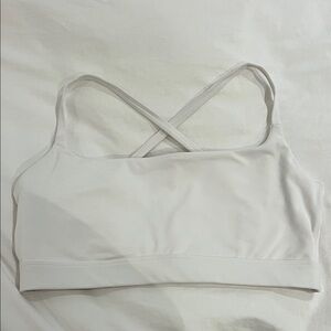 Fabletics White Cross-Back Sports Bra